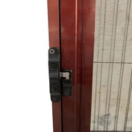 Invisible Yarn Door Lock Sliding Folding Door Window Shade Shackle Black Open Door PVC Door Lock Anti-Theft Safety Latch/Folding Door Lock for PVC Sliding Washroom Toilet Bathroom