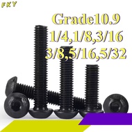 10.9 Grade Inch Screw US Round Head Hexagon Screw 1/4, 1/8, 3/16, 3/8, 5/16, 5/32 【FKY-CB】