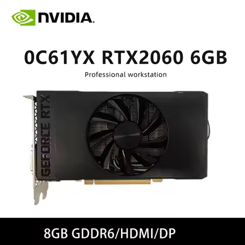 nvidia rtx 2060 GPU 0C61YX RTX2060 6GB & PH RTX2060 6G graphics card support PCI-E 3.0 HDMI DP 192bi