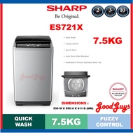 [Seller's Own Fleet] Sharp ES721X 7.5kg Fully Auto Washing Machine