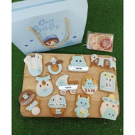 Royal Icing Cookies 收涎饼（4months baby anti drooling celebration收诞饼)