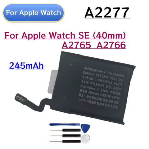 A2277 Replacement Battery For Apple Watch iwatch SE 40MM watch A2765 A2766 +free tools