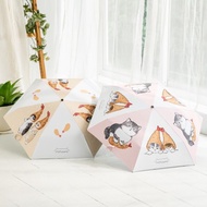 【Mofusand貓福珊迪】輕量不回彈防曬自動傘 遮陽傘 雨傘-炸蝦款