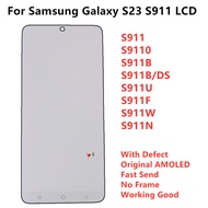 Original 120 HZ Super AMOLED Screen With Black Dots For Samsung S23 LCD S23 S911 S911B S911U LCD Dis
