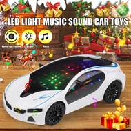 Racing Shaped Electric Small Puzzle Toy Car Beautiful Colors Birthday Christmas Gifts for Boys 3D LED Light Music Car Toy Light Music Car Toy