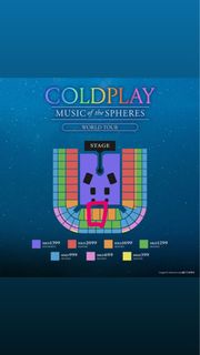 Coldplay 香港演唱會 12/4 二連位