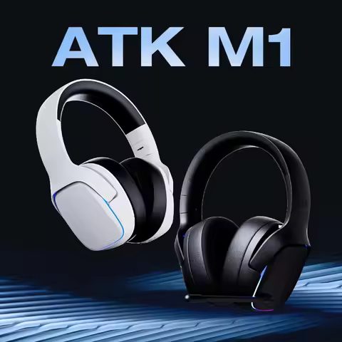 ATK M1 2.4GHz Wireless Gaming Headset with Mic for PS5 PS4 PC Mac Playstation Bluetooth Gaming headp