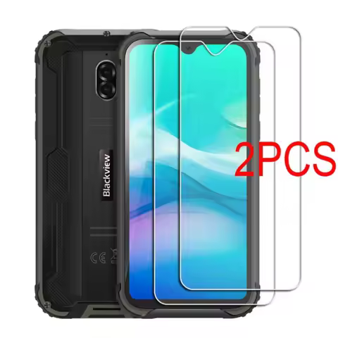 2pcs tempered glass on for blackview a80 bv5500 plus bv6300 pro bv5900 bv9100 bv9700 protective film