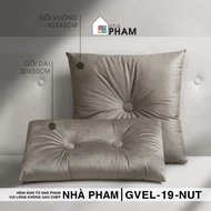 GỐI SOFA VẢI NHUNG ĐÍNH NÚT ( 45X45CM) (30X50CM)