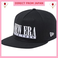 New Era 5-Panel Square Visor Cap - Duck Canvas NENY New York - Black & Snow White