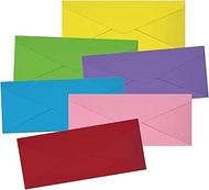 #10 Colored Envelopes - 120 Pack Color Business Stationery Envelopes, V-Flap Envelopes for Holiday, 