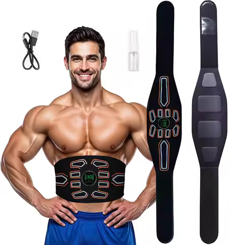 Electric Muscle Stimulator Smart Muscle Toner EMS Abdominal Toning Belt Weight Lose Slimming Massage