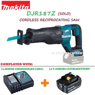 MAKITA DJR187Z CORDLESS RECIPROCATING SAW +1x DC18RC RAPID CHARGER +1x 5.0AH (BL1850B) BATTERY