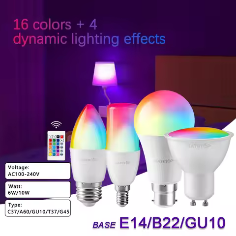Super Bright Smart RGBW infrared Remote Control LED Bulb A60 G45 6W 10W color light dimming suitable