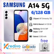 SAMSUNG A14 5G NFC Ram 6+128 GB &amp;  4+128 GB (4G) kamera 50 mp GRATIS TRAVEL ADAPTOR GARANSI RESMI