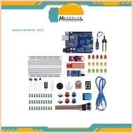 ✙ ▬ ☏ Makerlab Electronics Basic Arduino UNO R3 Learning Starter Kit Set C with Tutorial, Breadboar