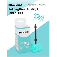 MEROCA Folding Bicycle Inner Tube Tpu Ultra-Light 349/406/451 Inner Tube for Folding Bicycle