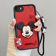 Casing iPhone 5 Casing iPhone 5s Casing Casing Textured Leather Cute Compatible with Mickey Casing M