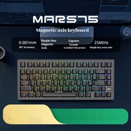 Carotmas แกนแม่เหล็ก Mars75คีย์บอร์ดเล่นเกม256K อัตราการสแกนคีย์เดี่ยว0.001มม. RT ความแม่นยำ0.125Ms 