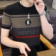 捡漏~冰丝印花时尚男装2025夏季减龄遮肚短袖T恤男士上衣25.6.3Picking up leaks~Ice silk printed fashionable men's clothing 2025