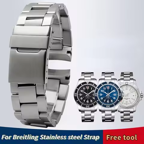For Breitling Superocean Avenger WatchBand Stainless Steel high Quality Deployment Clasp Strap Wrist