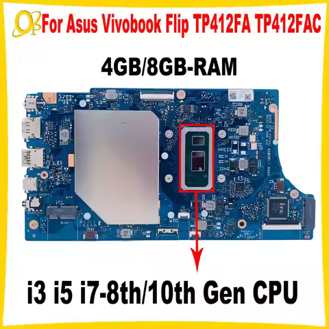 TP412FA Mainboard for Asus Vivobook Flip 14 TP412F TP412FAC SF4100F Laptop Mainboard with i3 i5 i7-8