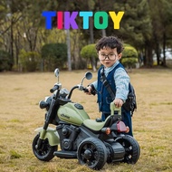 Tiktoy รถมอเตอร์ไซค์สำหรับเด็ก รถมอเตอร์ไซค์แบตเตอรี่ มอเตอร์ไซด์ของเล่นขนาดใหญ่ ประสานงานร่างกาย Ou