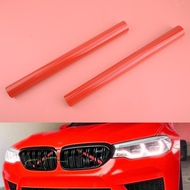 2Pcs Red Front Grille Insert Trims Strips Fit For BMW 1 2 3 4 5 7 X1 X2 X3 X4 X5