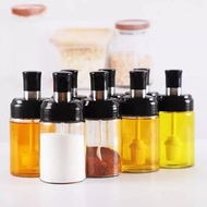 SAP Glass Jar Spice Condiment Seasoning Storage Bottle Spice Jar Pot With Spoon kitchen