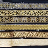 (meter)Lace Traditional 2" Songket Lace Hiasan Jubah Convo Baju Kadazan Dusun Indian Lace