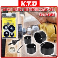 6 PCS HSS DRILL BIT HOLE SAW CUTTER SET 32MM - 54MM