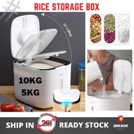 【READY STOCK】Ecoco Rice Storage Box Rice Box Bekas Beras Tempat Simpan Beras 米桶 5KG 10KG - GRH02