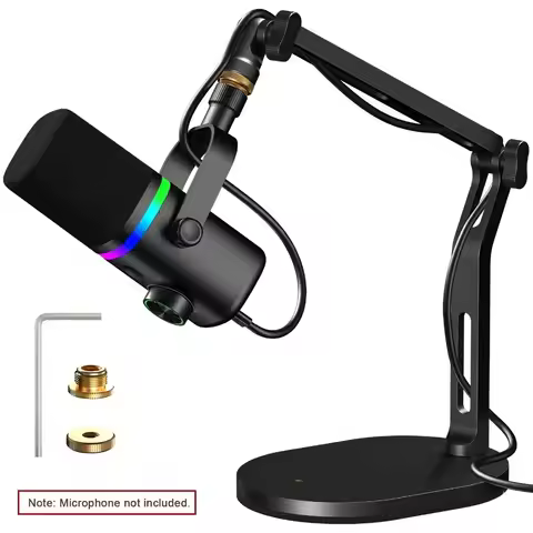 Desk Stand - Adjustable Mounting Arm for Microphones,HyperX, Rode,Fifine and More Mics, Compatible 3