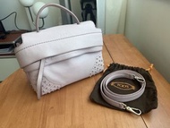 Tod's Leather 2way Shoulder Bag Pink Wave Gommini