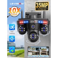 ​LS VISION 35MP 3 PTZ Camera 7-Lens 10X Hybrid Zoom 355° Pan-waterproof 2025 NEW  Tilt Dual Light So