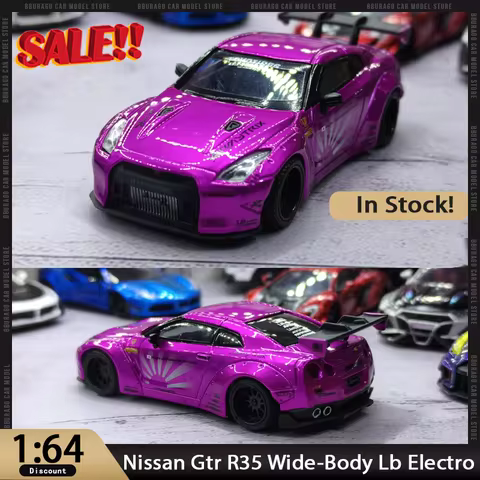 New In Stock Lb Original Factory 1:64 Nissan Gtr R35 Wide-Body Lb Electro-Optical Powder Alloy Minia