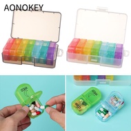 AONOKEY Medicine Storage Box Morning and Night 7 Days AM PM Rainbow Color Medicine Dispenser