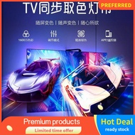 [MultiColor Adjustable]TV Background Light Strip Ambient Light TV Sync with Screen LightChasing Gami