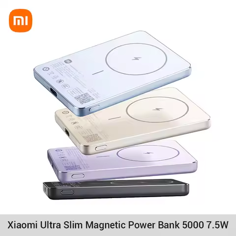 Xiaomi Ultra Slim Magnetic Power Bank 5000mAh WPB0507S Qi 7.5W Wireless Charger for Xiaomi 14 15 iPh
