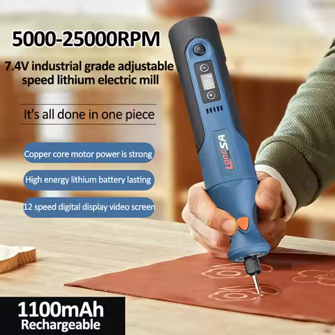 5000-25000RPM Cordless Electric Drill Grinder Dremel Rotary Tool 1100mAh Rechargeable Battery Woodwo