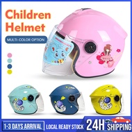 ◈Kid Safety Helmet Motor Budak Children Motorcycle Helmet Keledar Kanak Kanak Open Face Helmet Protector With Visor 儿童头盔ღ