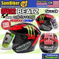 MHR Beatz OF622 Helmet Merdeka HS55 TECH3 Yamaha ORIGINAL MHR Helmet 622 Open Face Design Hafizh Sya