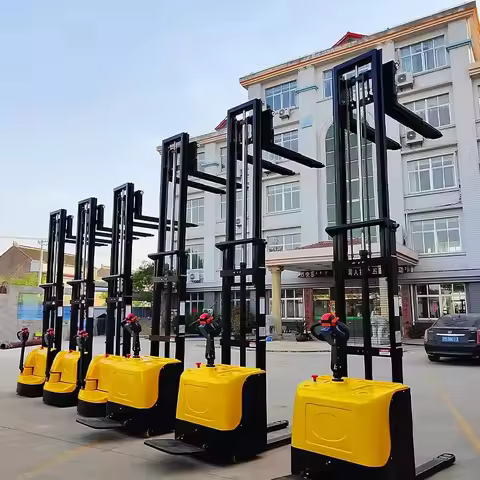 Customized Factory Direct Sale 500kg 700kg 1ton Self-loading Electric Stacker Portable Stacker 3m Li