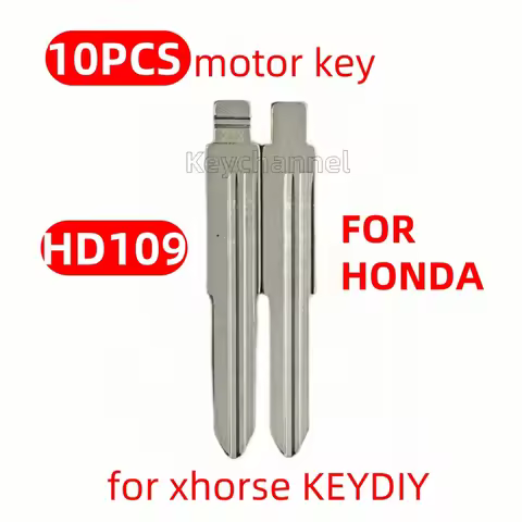 10pcs HD109 Motorcycle Key Blade Motor Key Blank for KD KEYDIY Xhorse Remote for Honda Motor CBR600