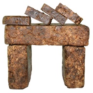 Raw African Black Soap Bar 8 oz. - 100% Pure Natural From Ghana. Acne Treatment, Aids Against Eczema