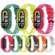 Transparent Iceberg Wrist Strap for Xiaomi Mi Band 8 Straps for Mi Band 8 Correa NFC TPU Shell Smart