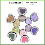 [SG] Single Colour Heart Shaped Ink Pad (Assorted Colours) [Evergreen Stationary] [Evergreen Station