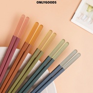 ONLYGOODS 5 Pairs Chopsticks, Plastic Multicolor Chopsticks Reusable, Easy To Use 9.5 Inch/24cm Dura