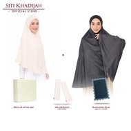 Siti Khadijah Ayu Instant Extra Labuh + Telekung Flair Arami Midi + Arm Sleeves Maxi + Sejadah Muka + Free Box