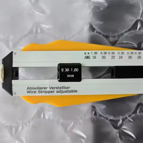 High Precision Fiber Optic Adjustable Wire Stripper for 28-18 AWG, 0.30-1.00mm